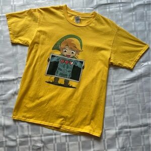 Gildan Yellow Zelda Link Life Graphic T-shirt